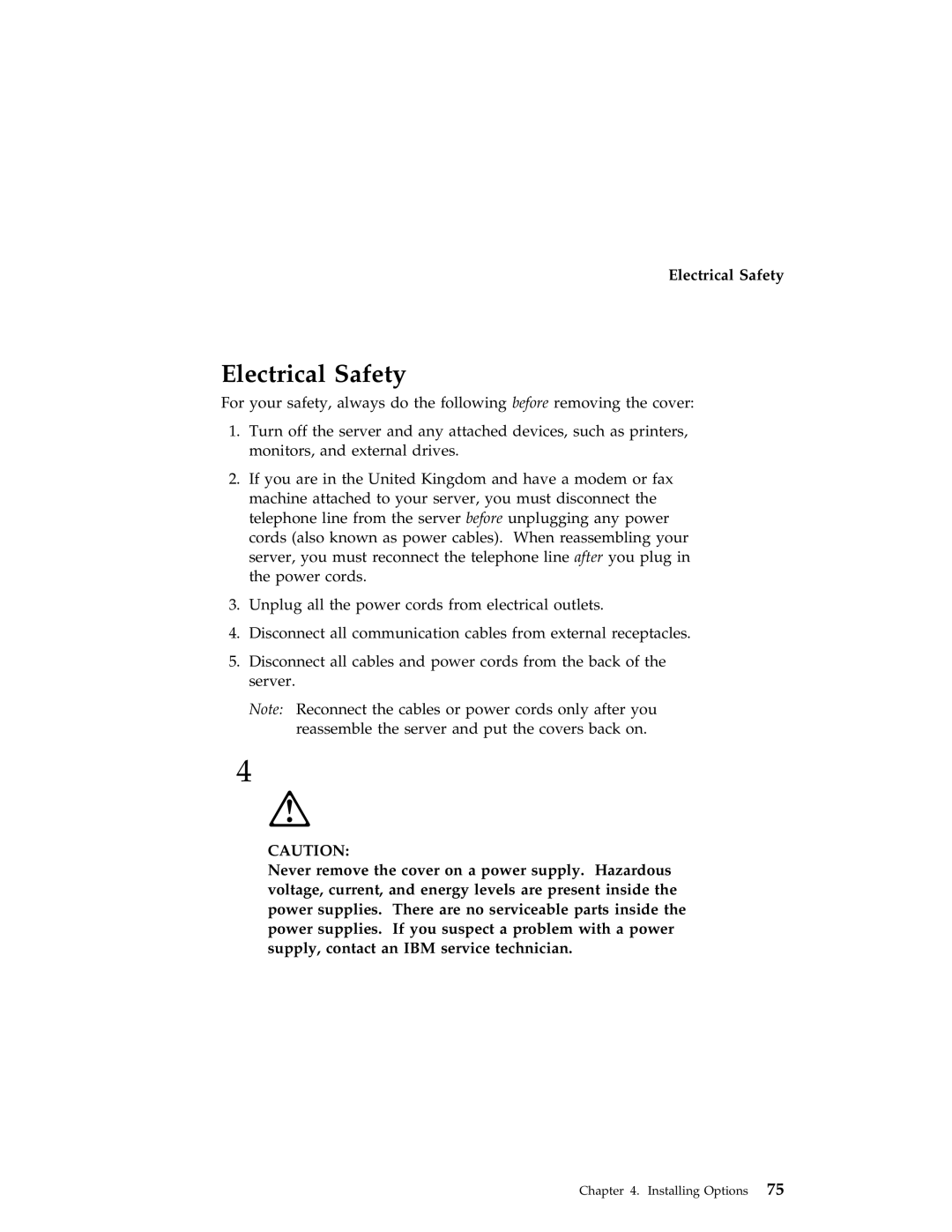 IBM 704 manual Electrical Safety 