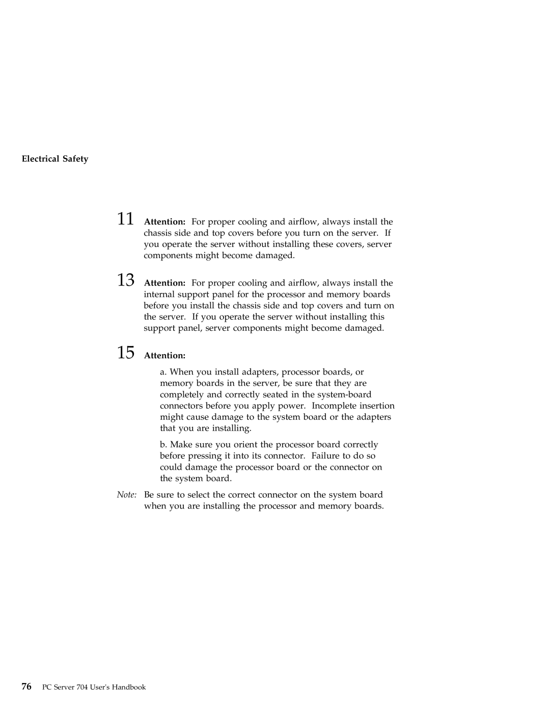 IBM 704 manual Electrical Safety 