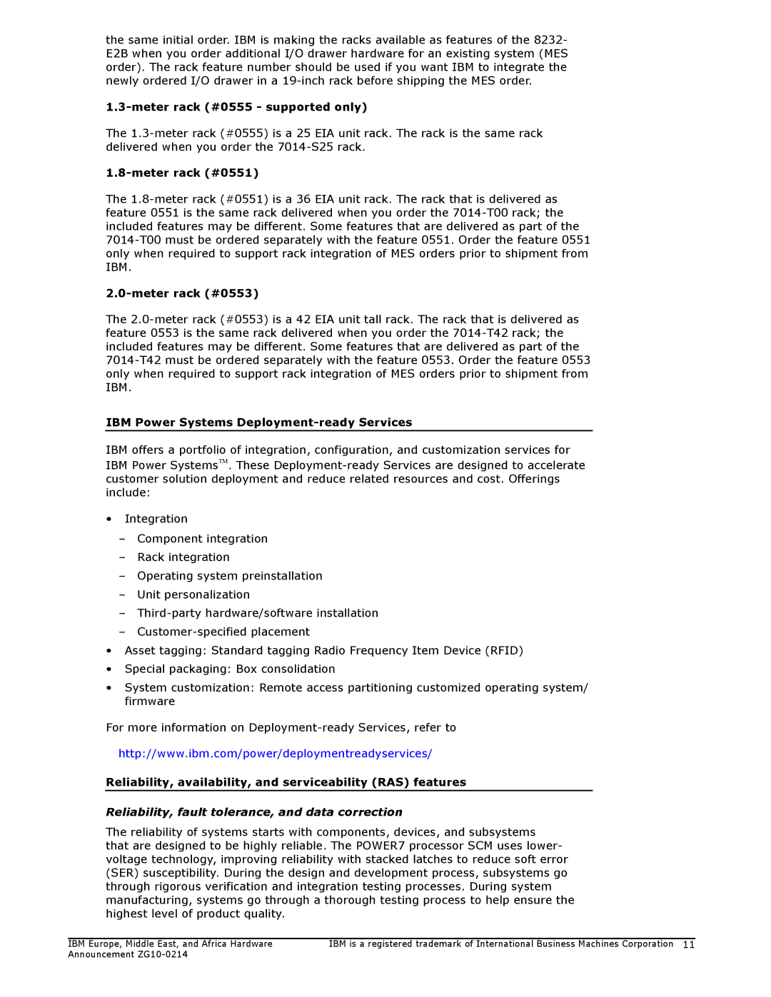 IBM 730, 710 manual Reliability, fault tolerance, and data correction 