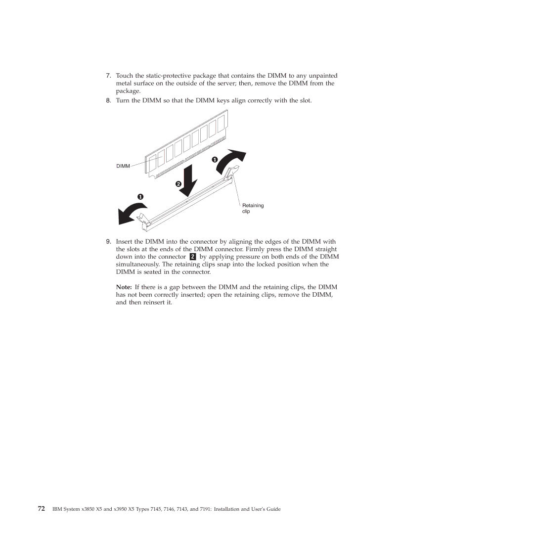 IBM 71453RU manual Retaining clip 