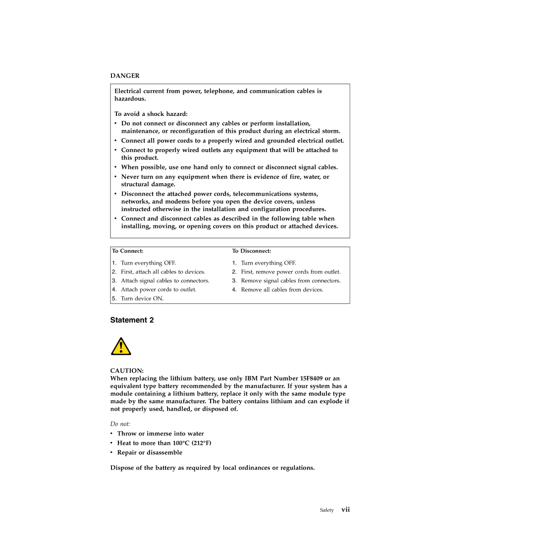 IBM 71453RU manual To Connect, To Disconnect 