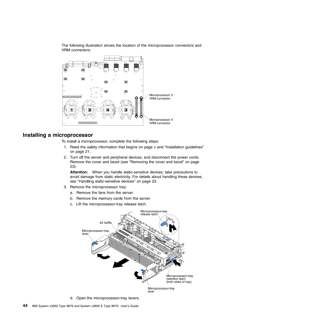 IBM 71455DU manual Installing a microprocessor 