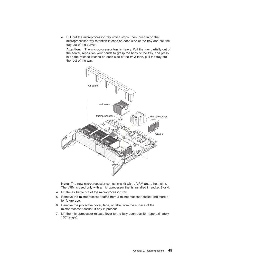 IBM 71455DU manual Air baffle Heat sink 