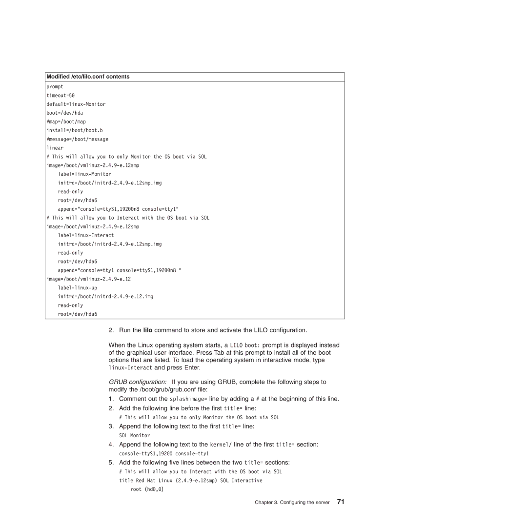 IBM 71455DU manual Add the following five lines between the two title= sections 