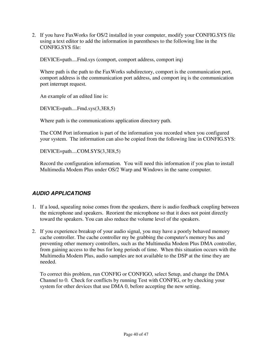 IBM 715 P/N - 13H6715 manual Audio Applications 