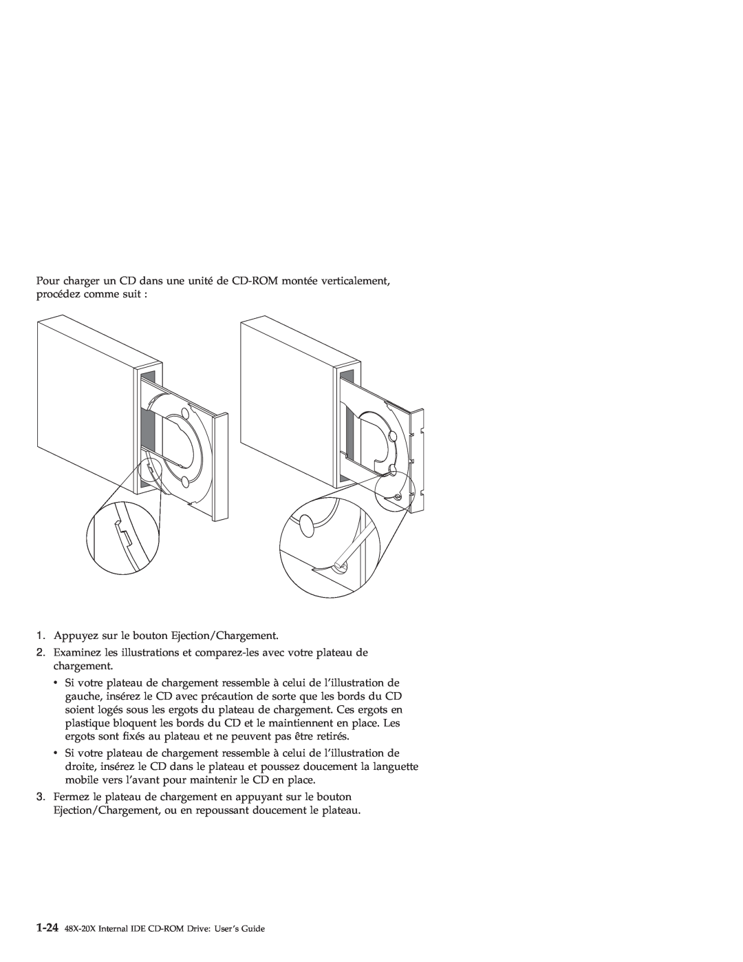 IBM 71P7279 manual 1-24 48X-20X Internal IDE CD-ROM Drive Users Guide 