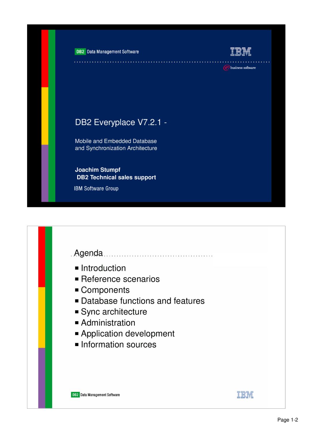 IBM 7.2.1 manual DB2 Everyplace, Agenda 