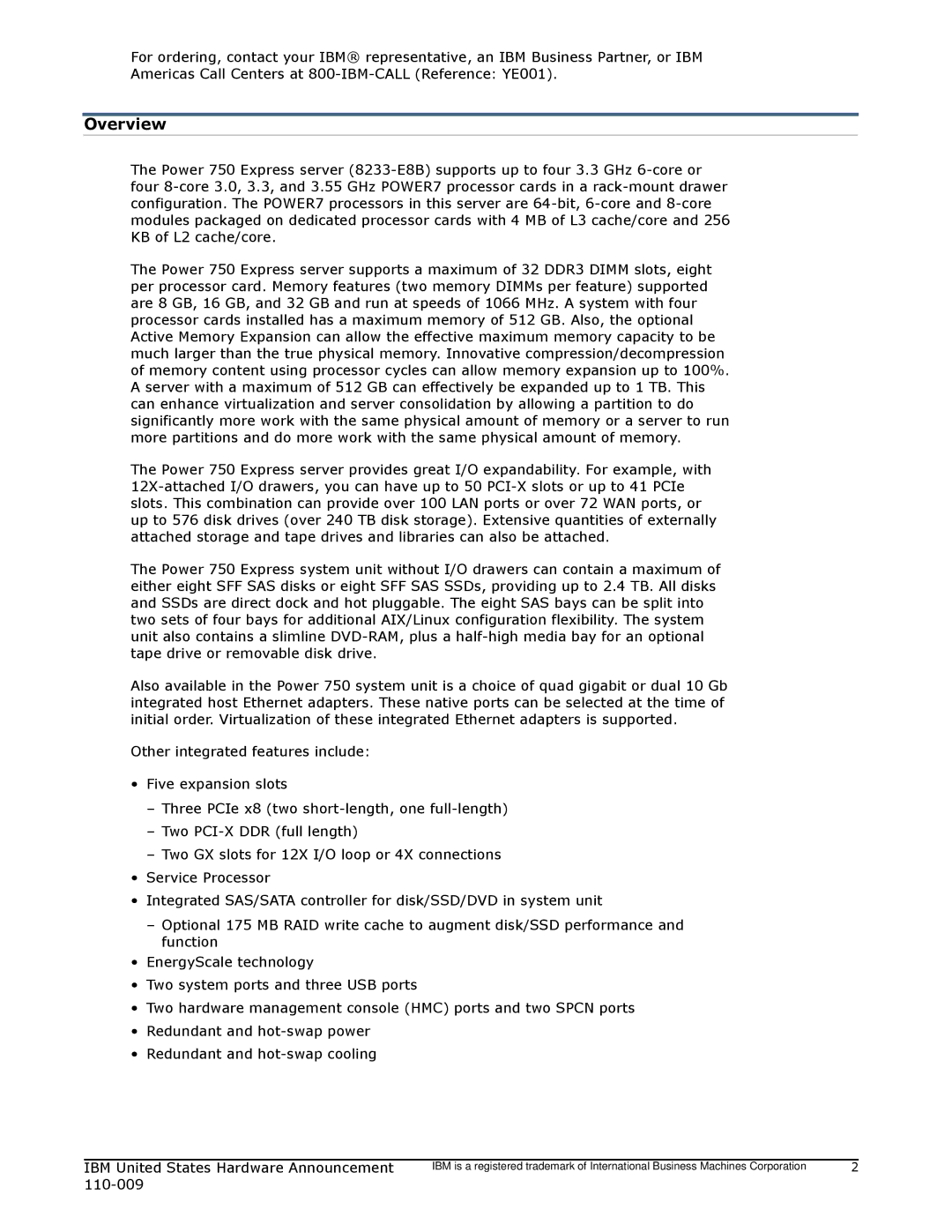 IBM 750 manual Overview 