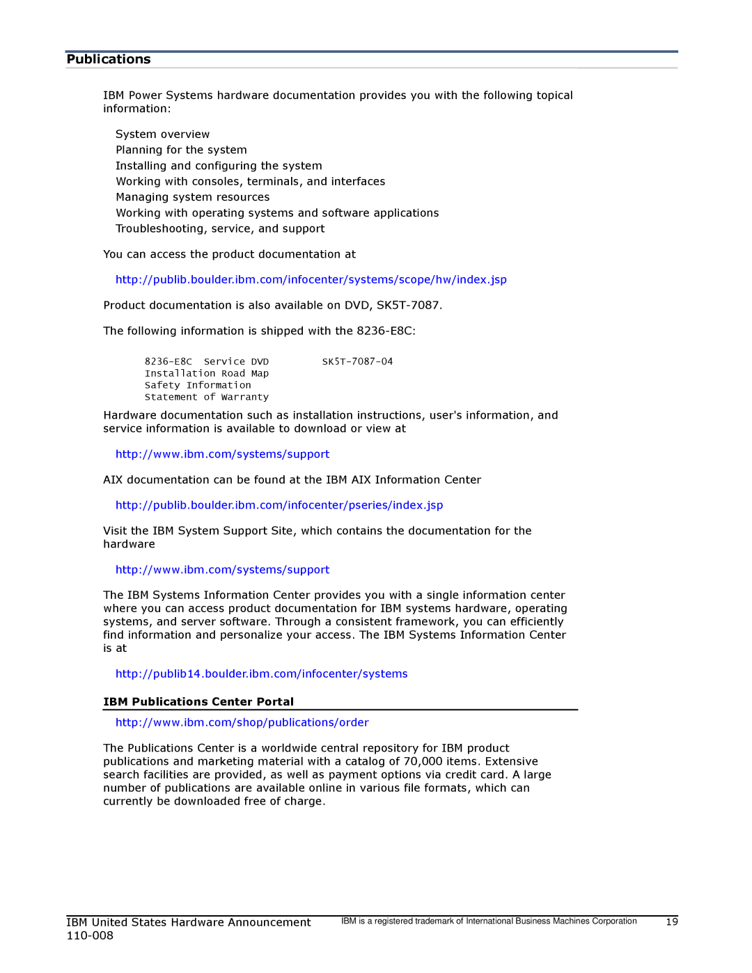 IBM 755 manual Publications, Safety Information 