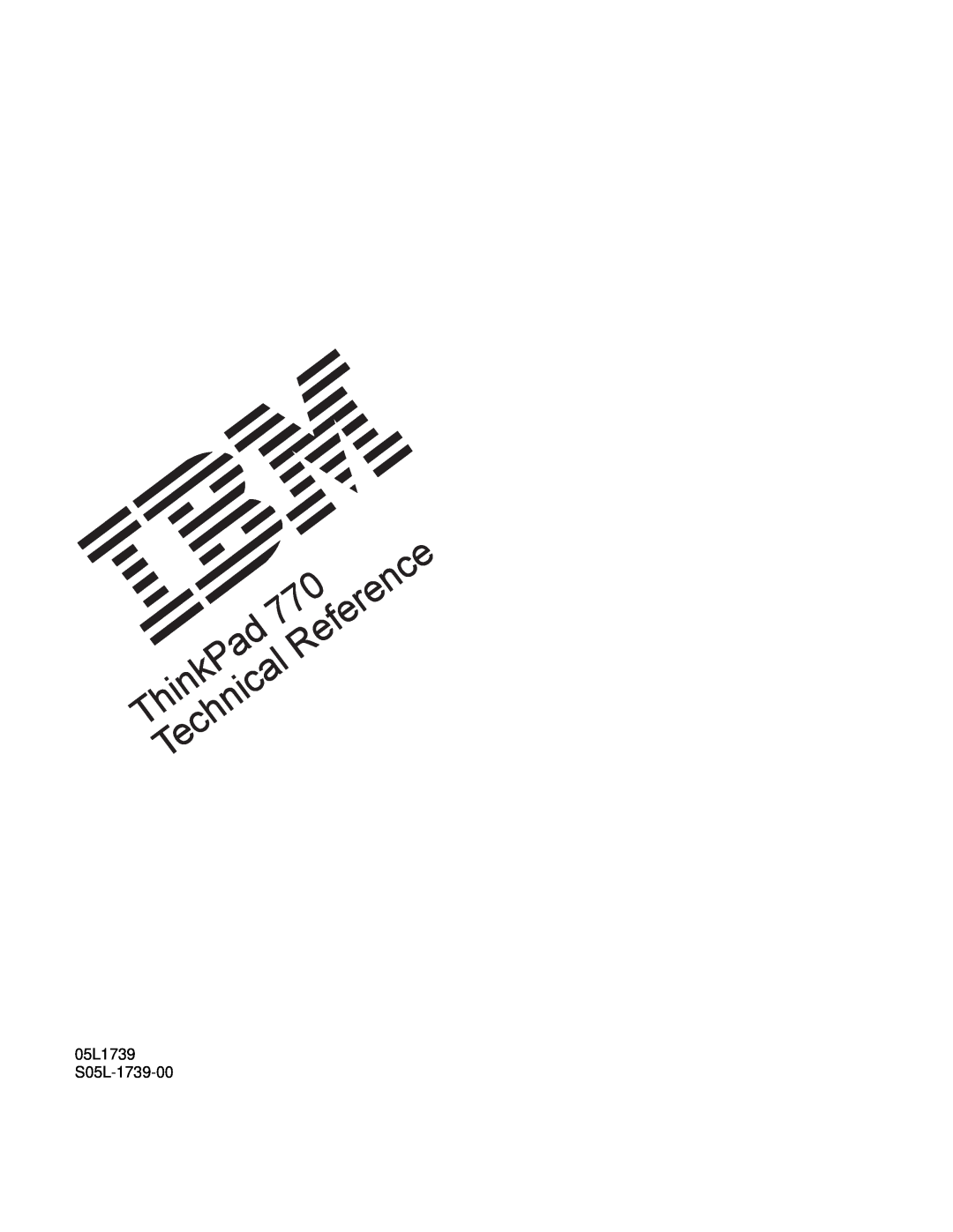 IBM 770 manual 05L1739 S05L-1739-00 