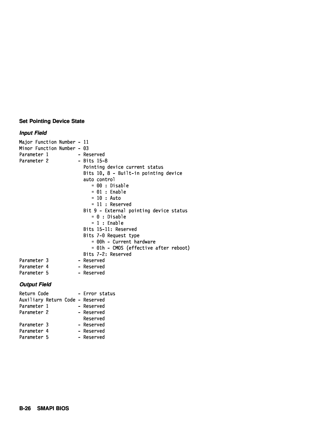 IBM 770 manual B-26, Set Pointing Device 