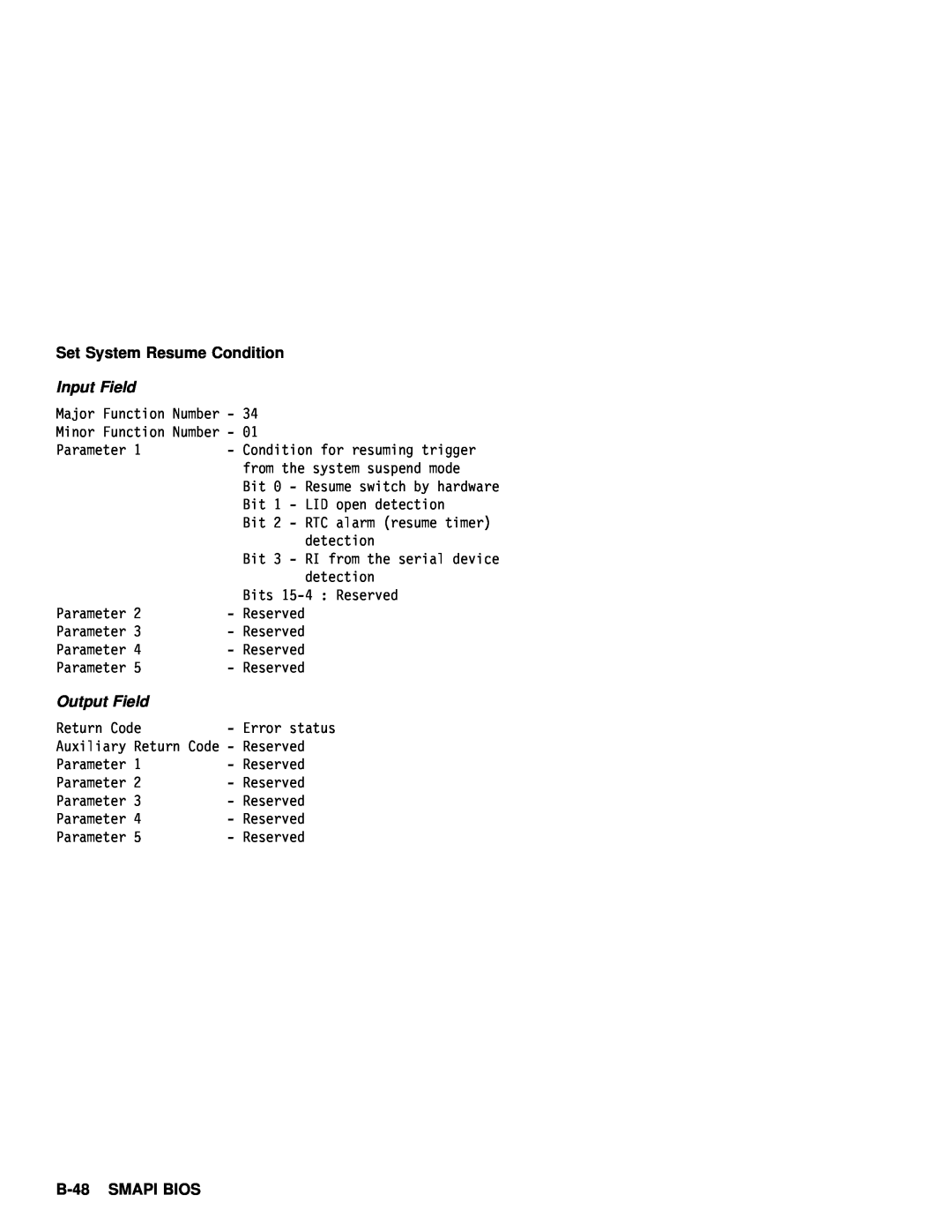 IBM 770 manual B-48, Set System Resume 