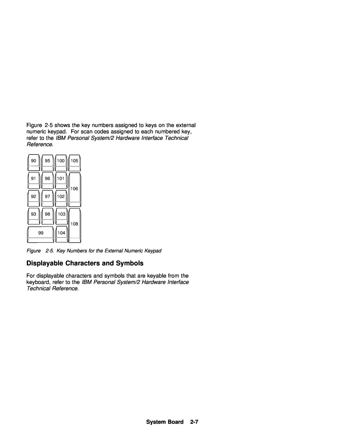 IBM 770 manual Displayable Characters and Symbols, System Board 