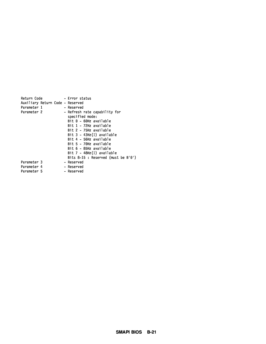 IBM 770 manual SMAPI BIOS B-21 