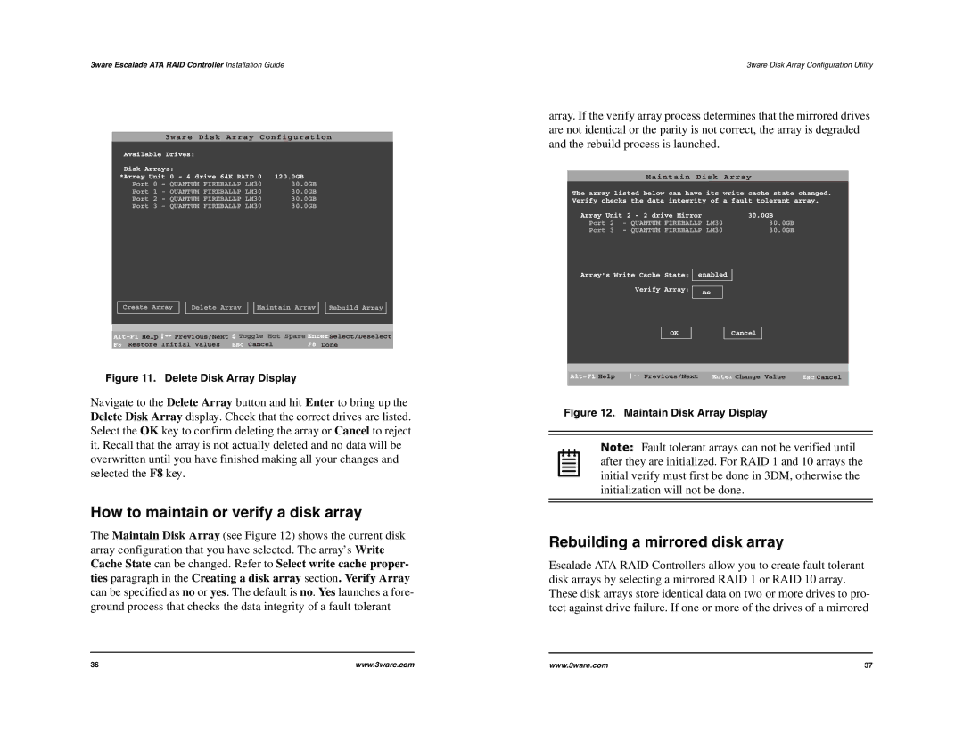 IBM 8000 Series, 7000 Series manual How to maintain or verify a disk array, Rebuilding a mirrored disk array 