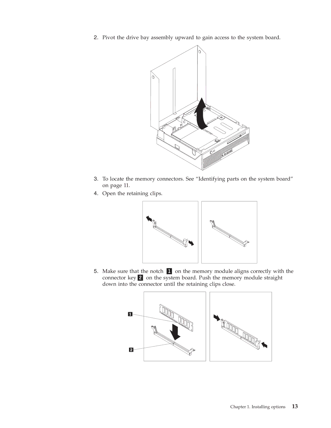 IBM 8090, 8088, 8086, 8089, 8087 manual Installing options 