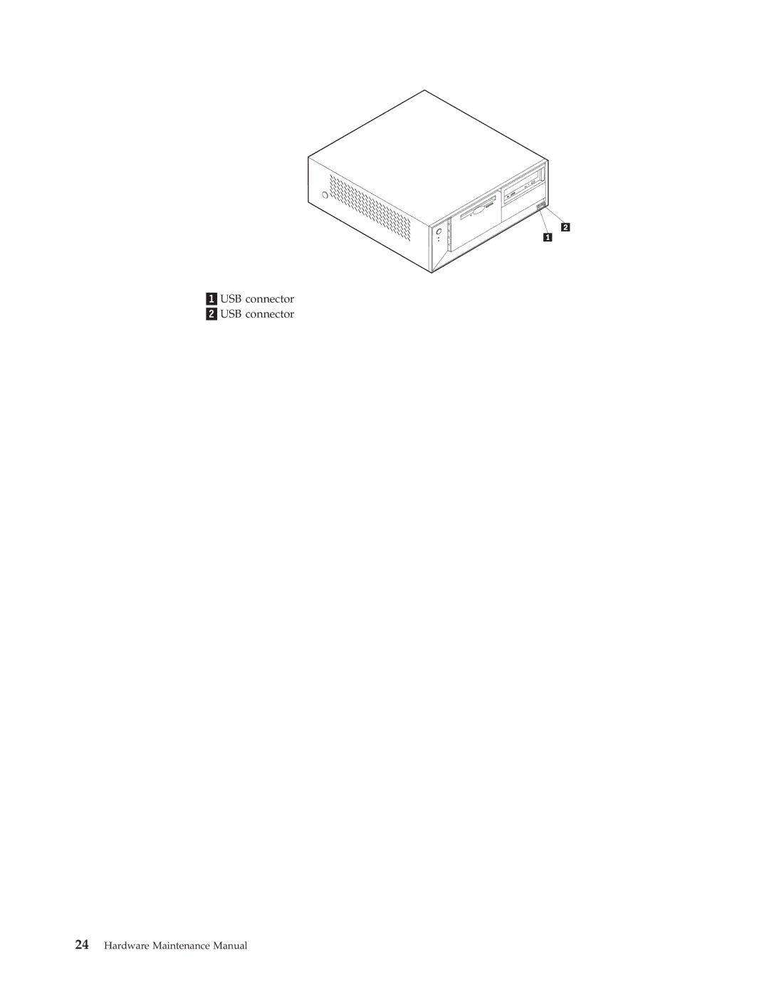 IBM 8189, 8128, 8185, 8195, 8186, 8187, 8191, 8188, 8197, 8193, 8194, 8192, 8190, 8196 manual 1USB connector 2USB connector 