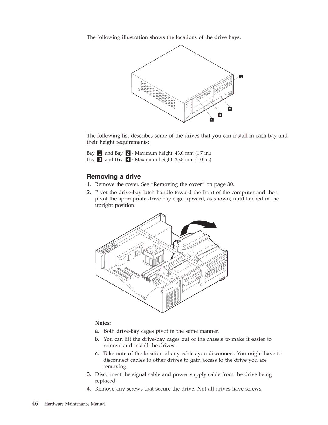 IBM 8194, 8128, 8185, 8189, 8195, 8186, 8187, 8191, 8188, 8197, 8193, 8192, 8190, 8196 manual Removing a drive 