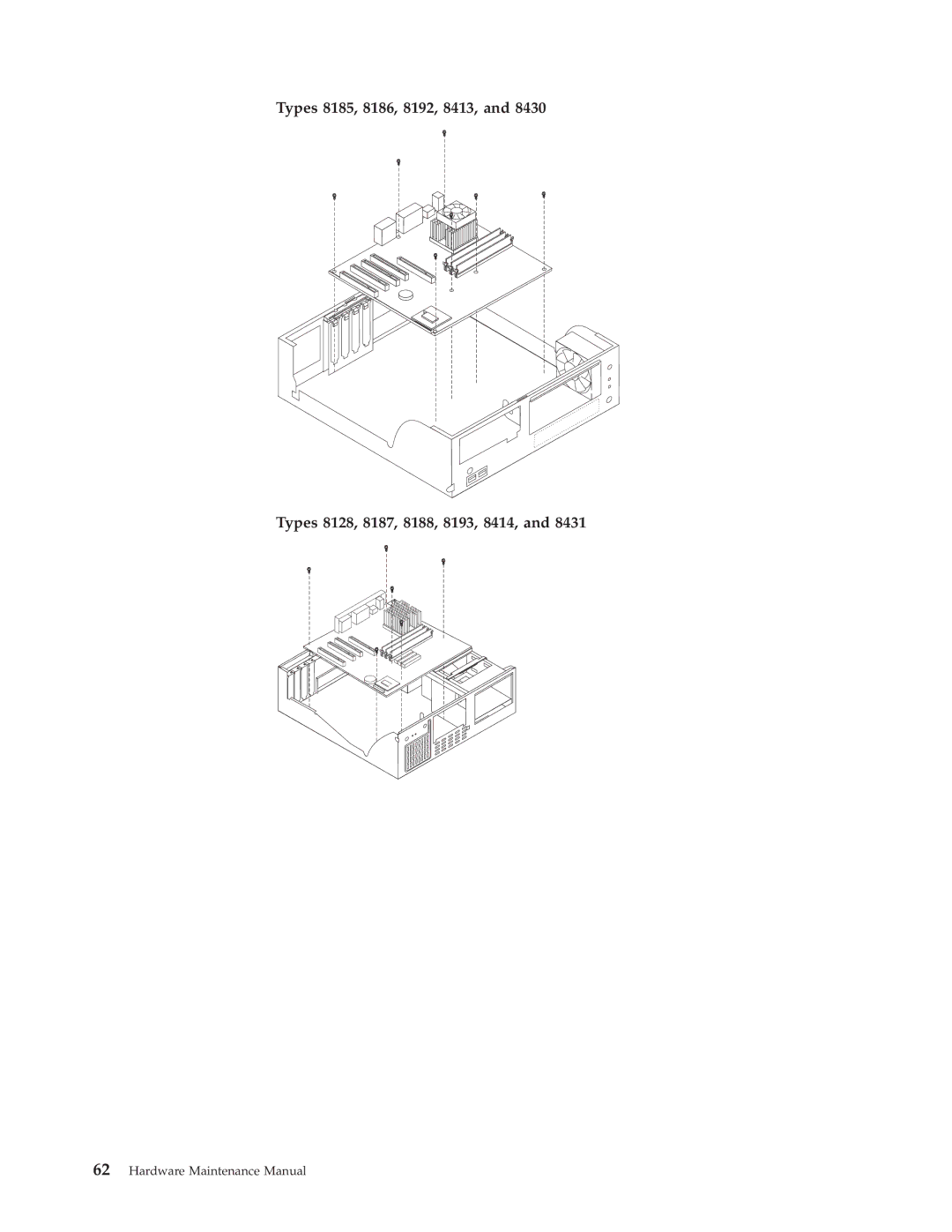 IBM 8190, 8128, 8185, 8189, 8195, 8186, 8187, 8191, 8188, 8197, 8193, 8194, 8192, 8196 manual Hardware Maintenance Manual 