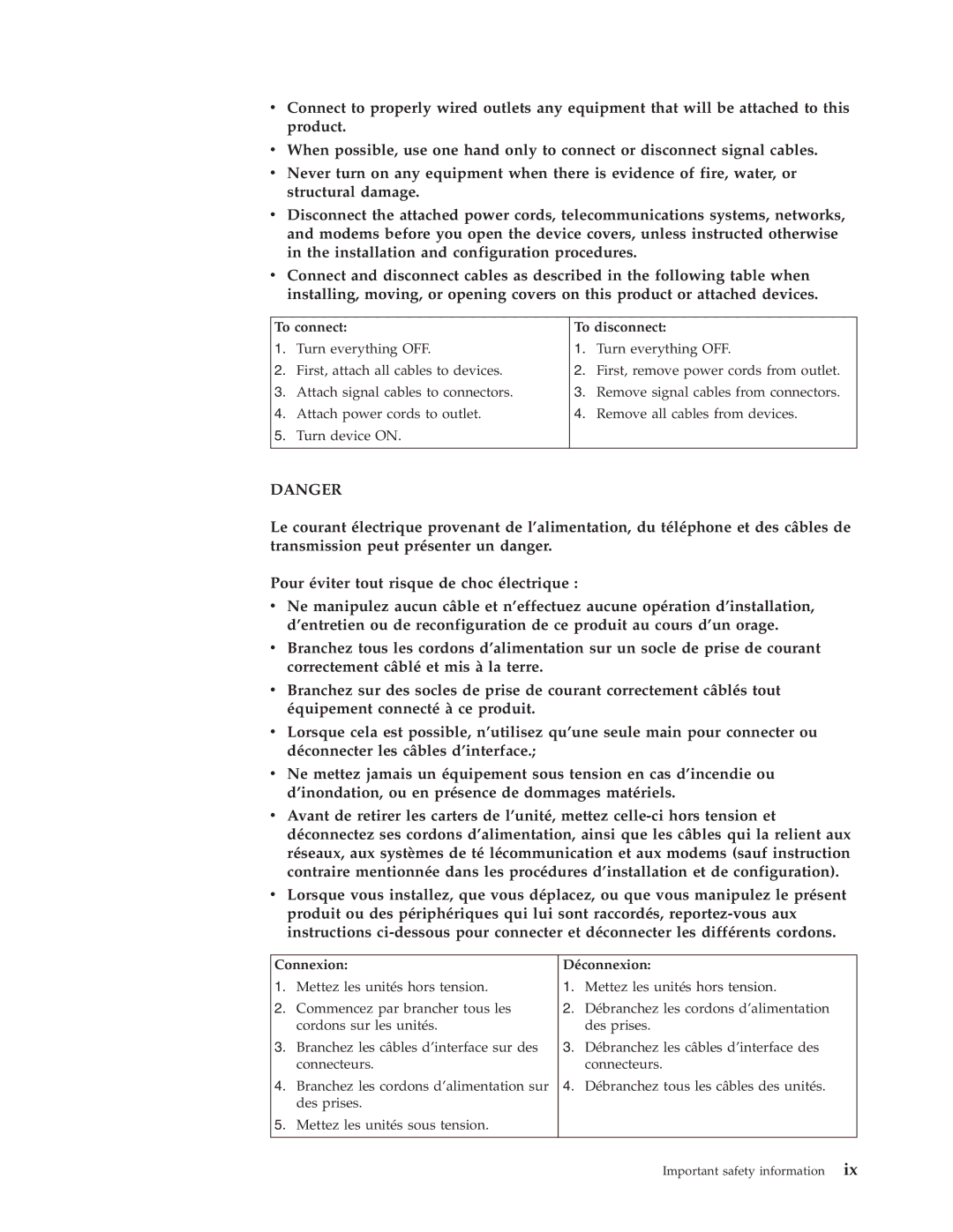 IBM 8183 manual To connect To disconnect 