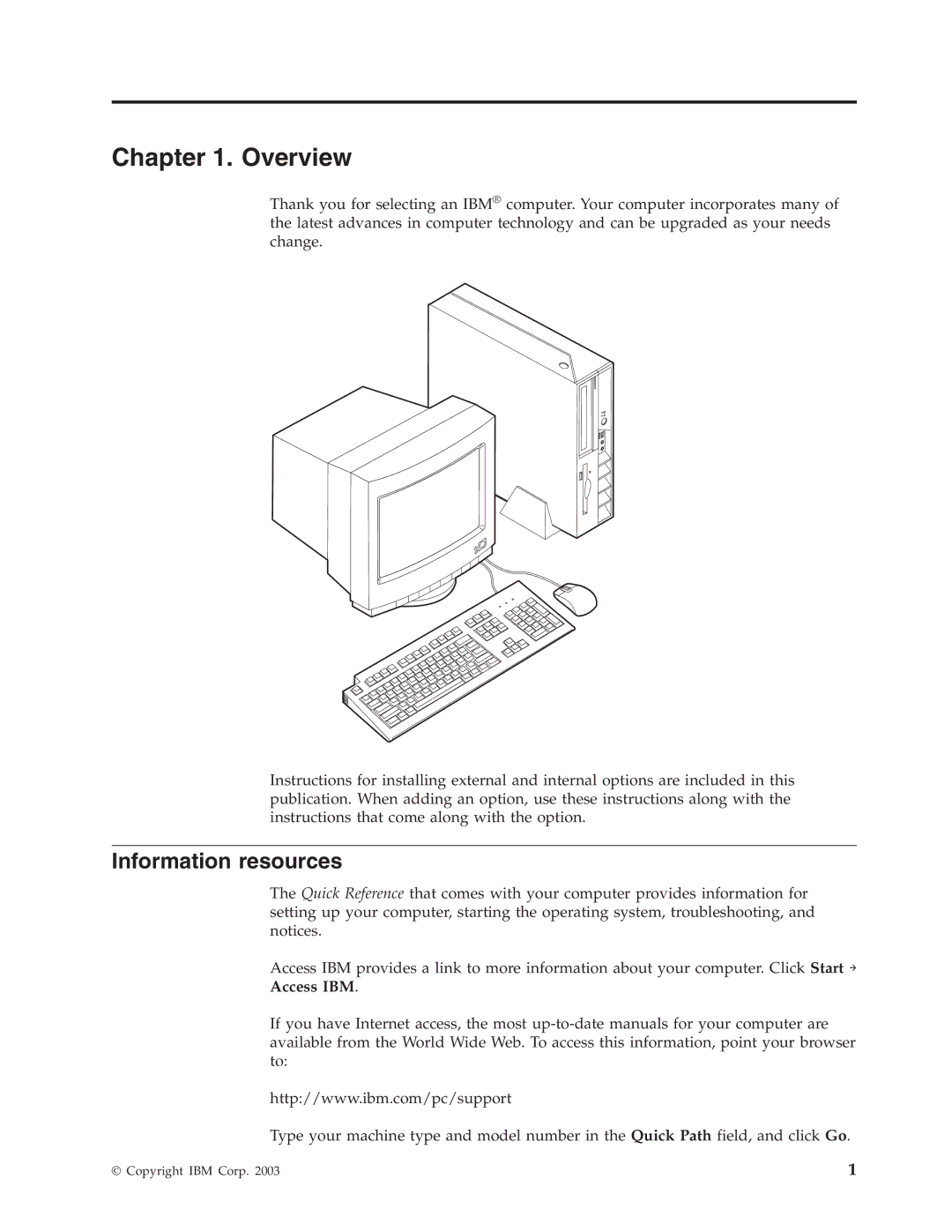 IBM 8183 manual Overview, Information resources 