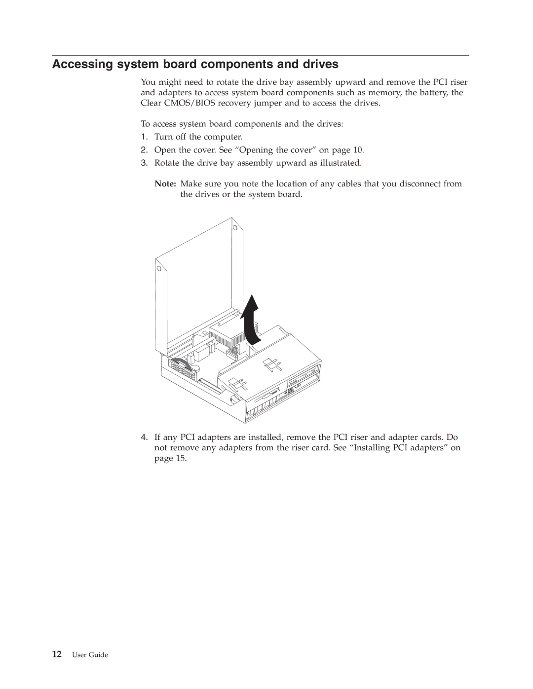 IBM 8183 manual Accessing system board components and drives 