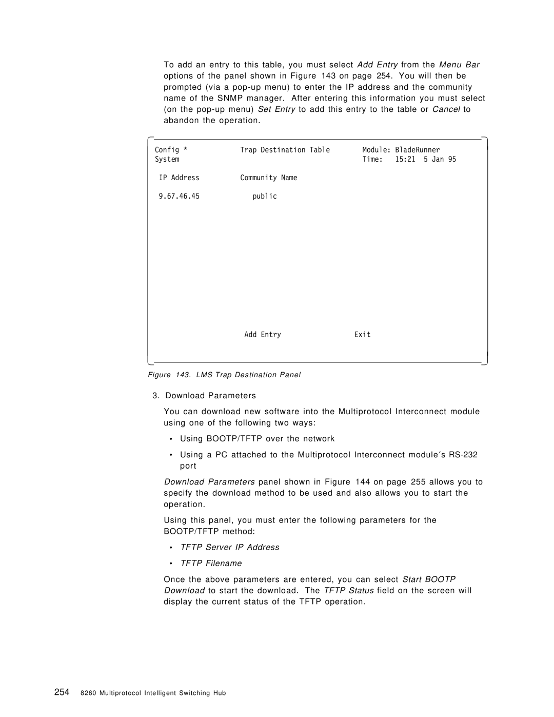 IBM 8260 manual Tftp Server IP Address Tftp Filename 