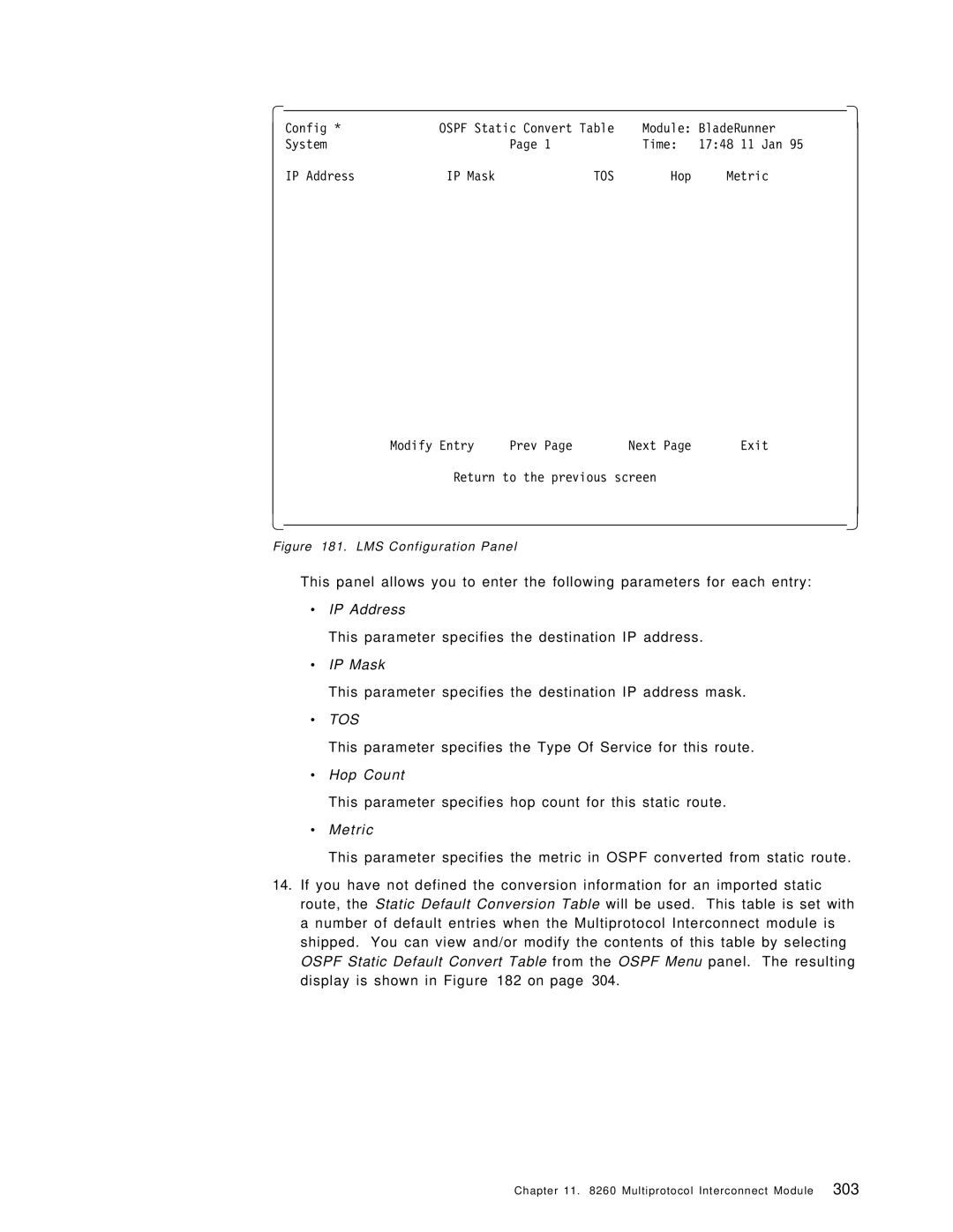 IBM 8260 manual This parameter specifies the destination IP address mask 