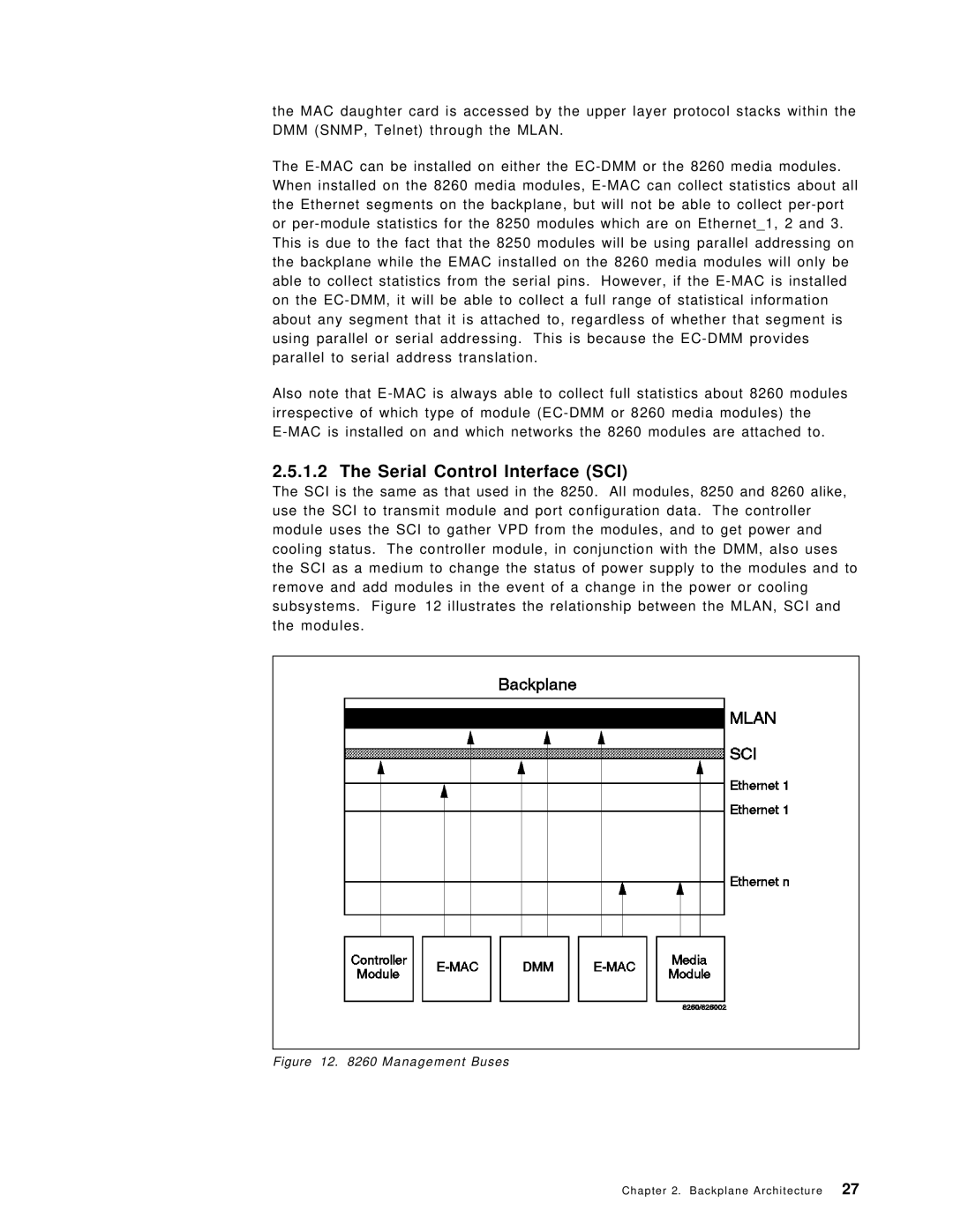 IBM 8260 manual Serial Control Interface SCI, Management Buses 