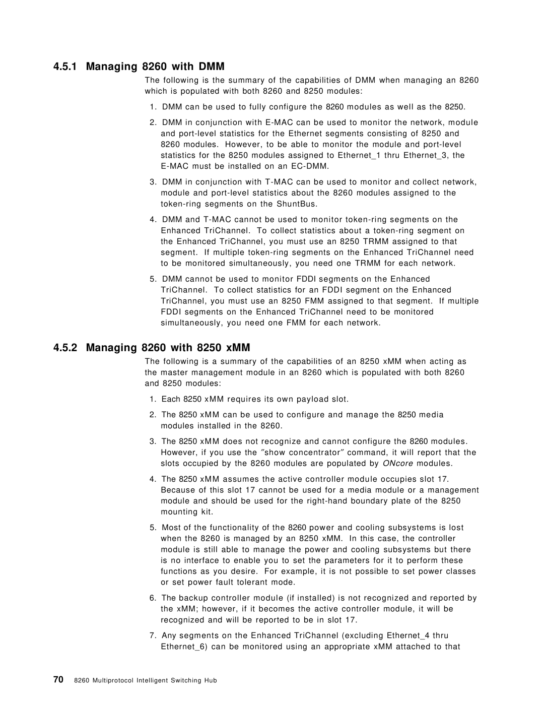 IBM manual Managing 8260 with DMM, Managing 8260 with 8250 xMM 