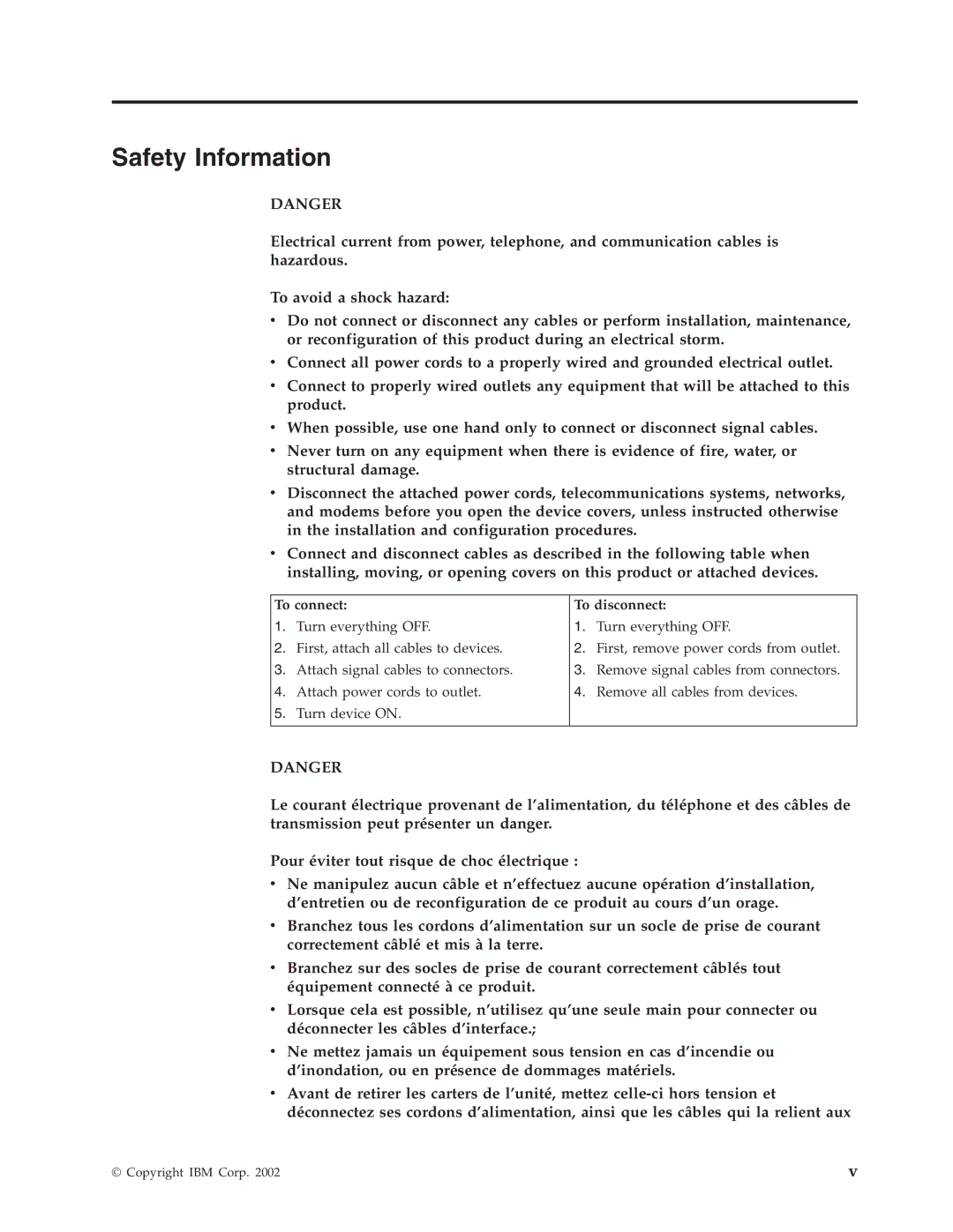 IBM 8318, 8319, 6826, 8317 manual Safety Information, To connect To disconnect 