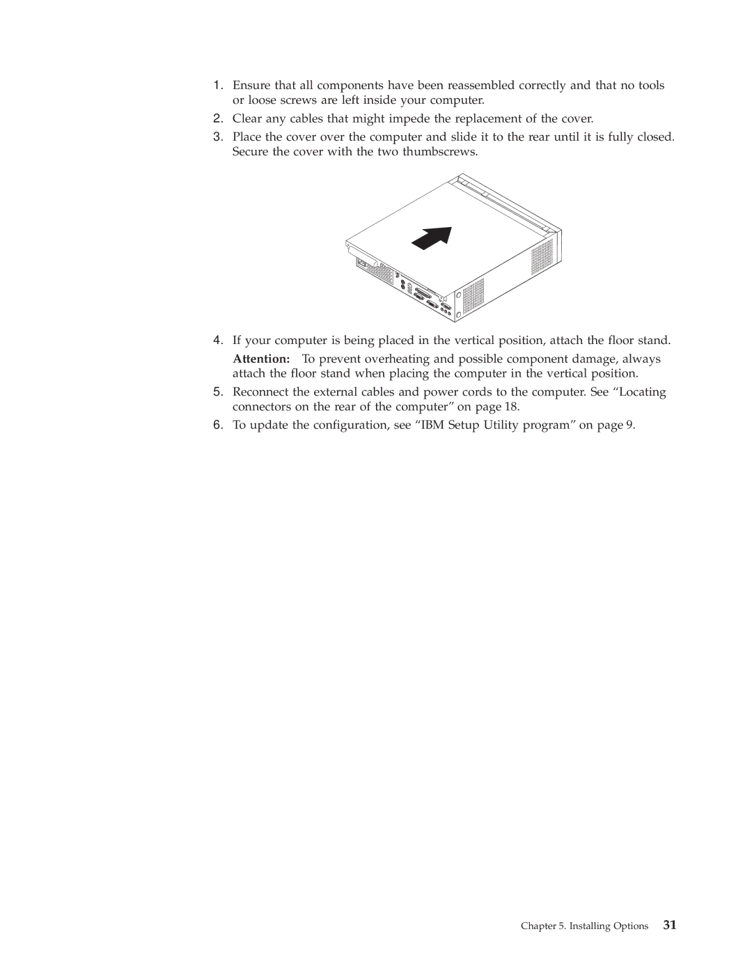 IBM 6826, 8319, 8317, 8318 manual Installing Options 