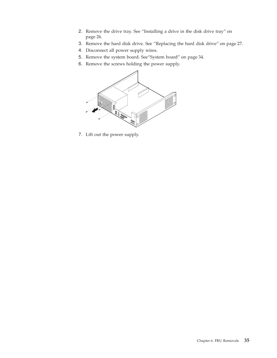 IBM 6826, 8319, 8317, 8318 manual FRU Removals 