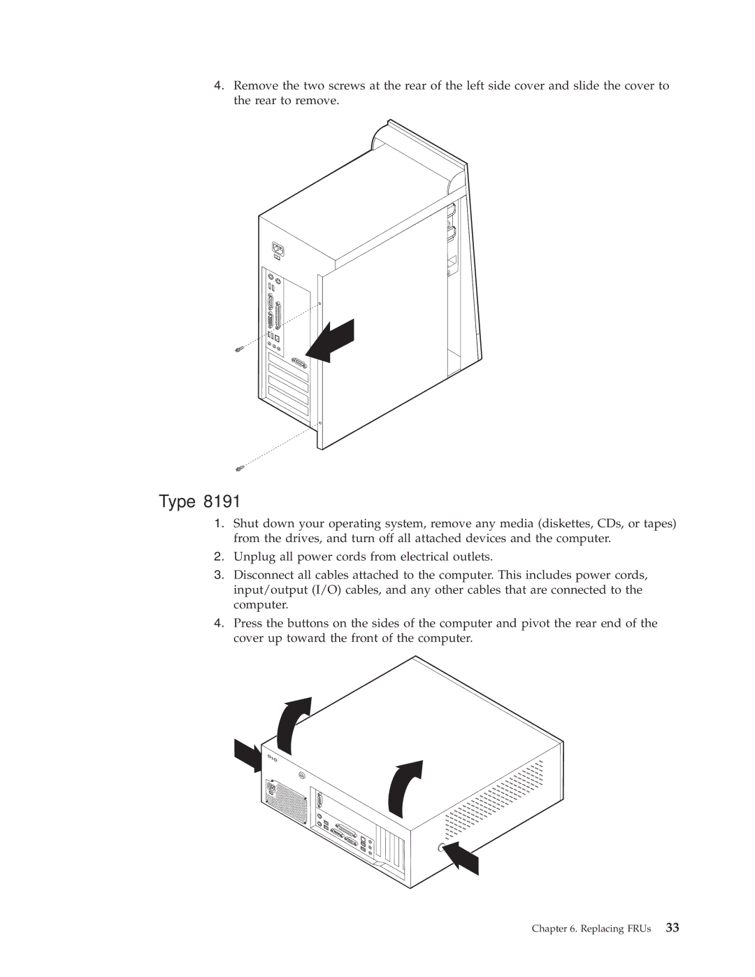 IBM 8198, 8434, 8316, 8199, 8191, 2296 manual Type 