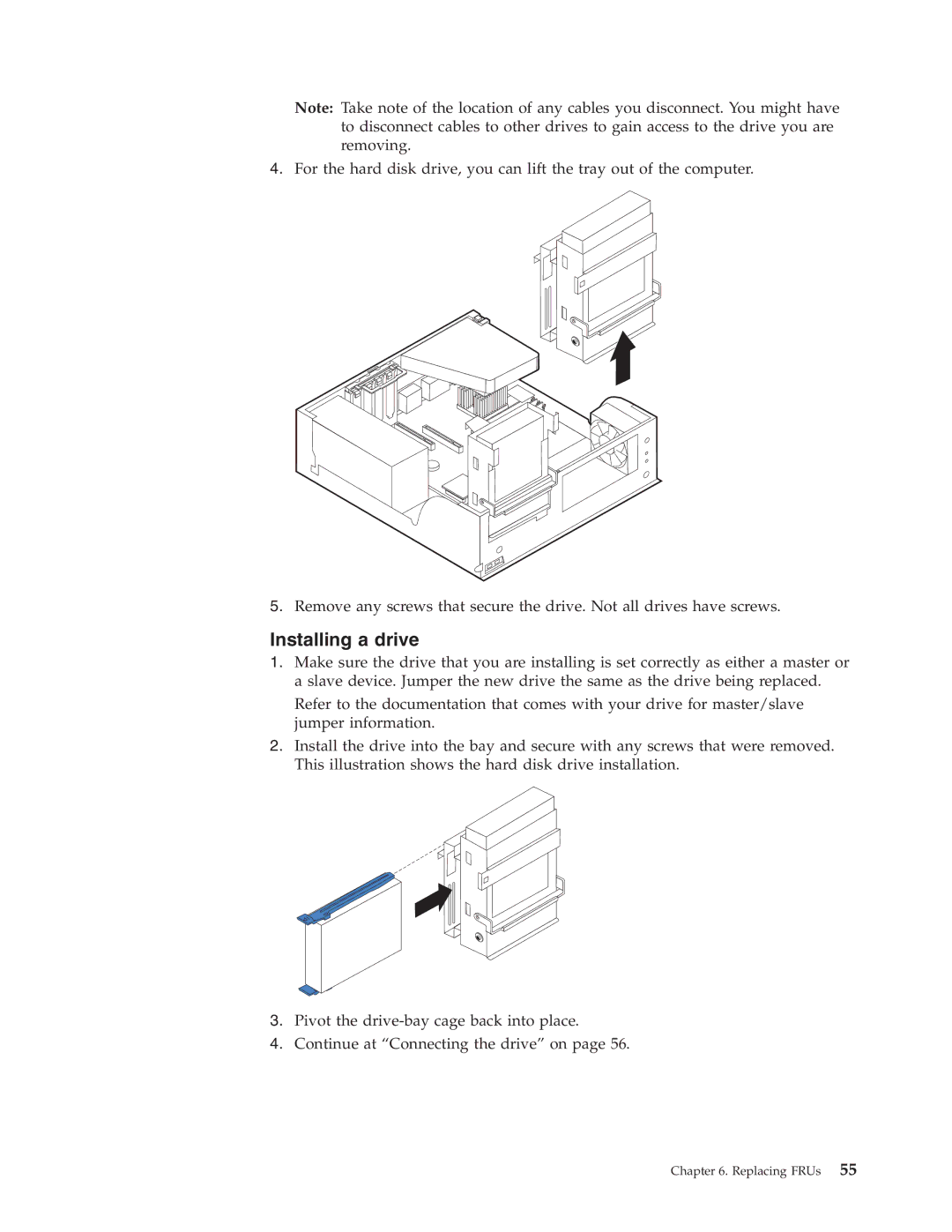 IBM 8316, 8434, 8199, 8198, 8191, 2296 manual Installing a drive 