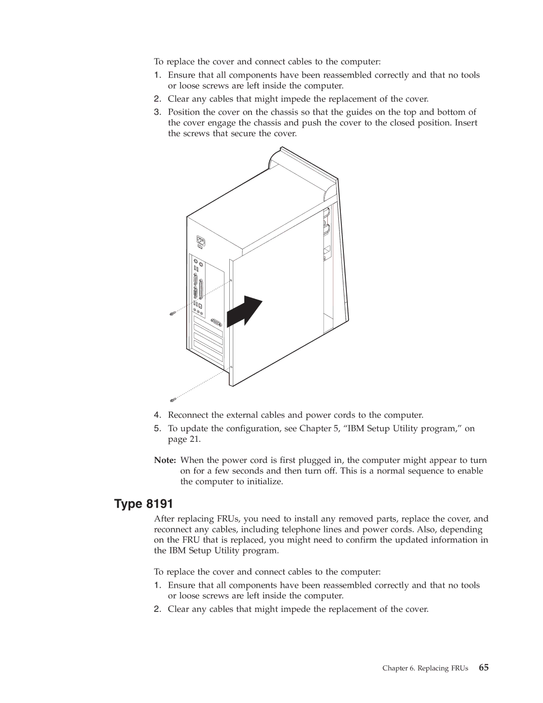 IBM 2296, 8434, 8316, 8199, 8198, 8191 manual Type 