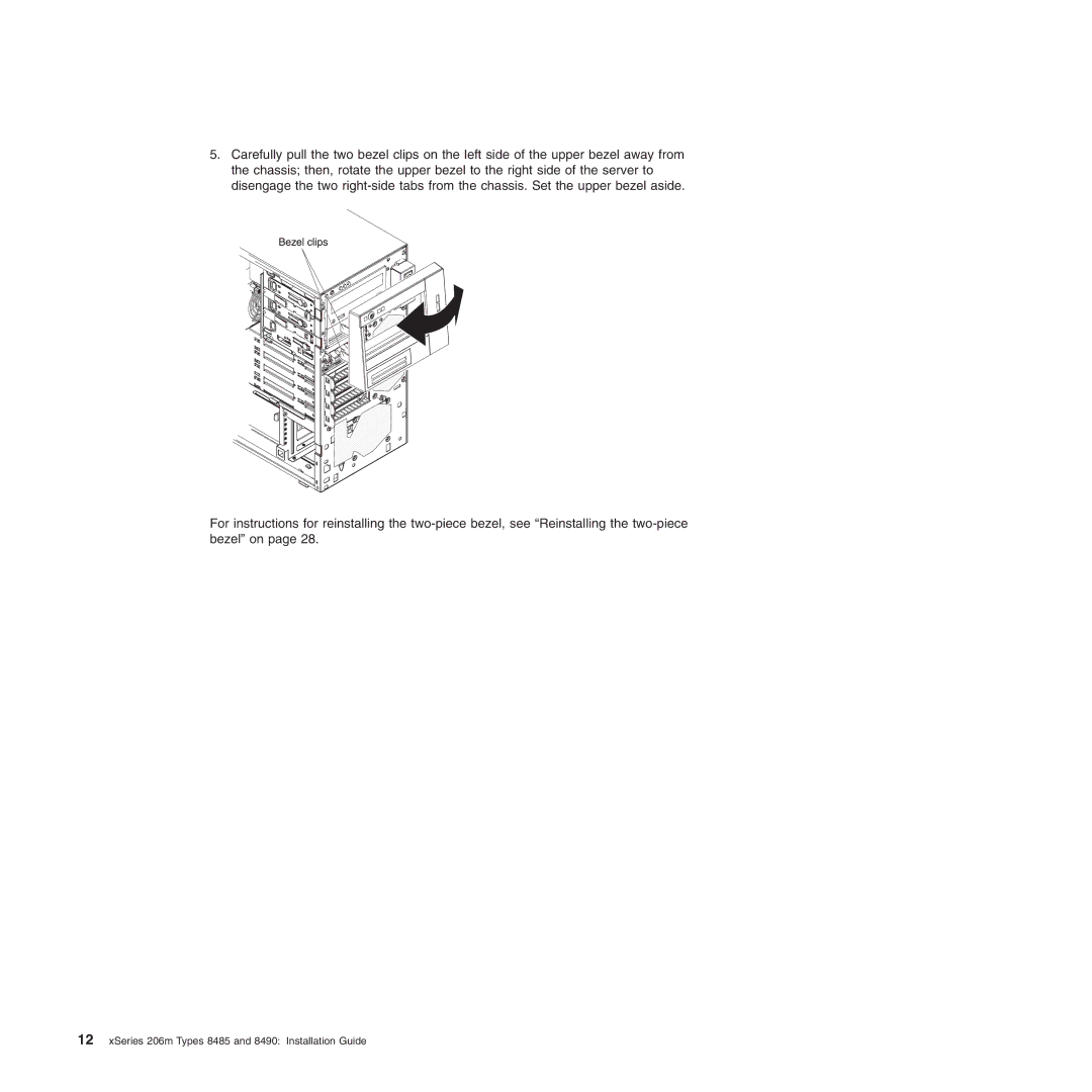 IBM manual XSeries 206m Types 8485 and 8490 Installation Guide 