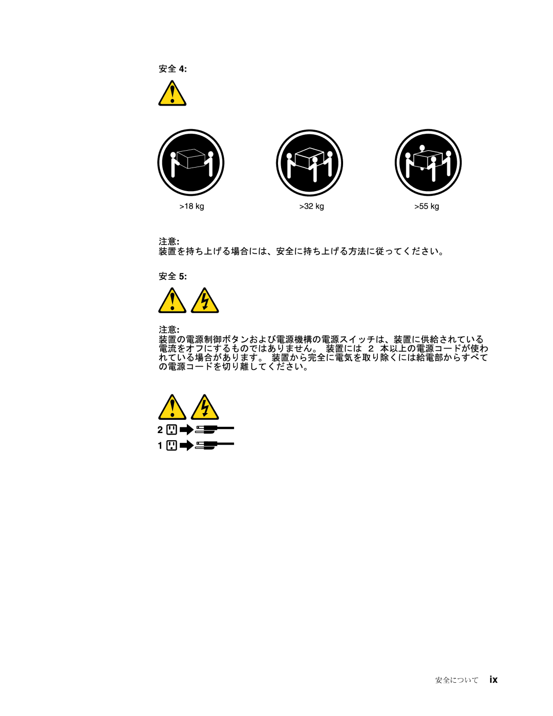 IBM 8649 manual 安全について 