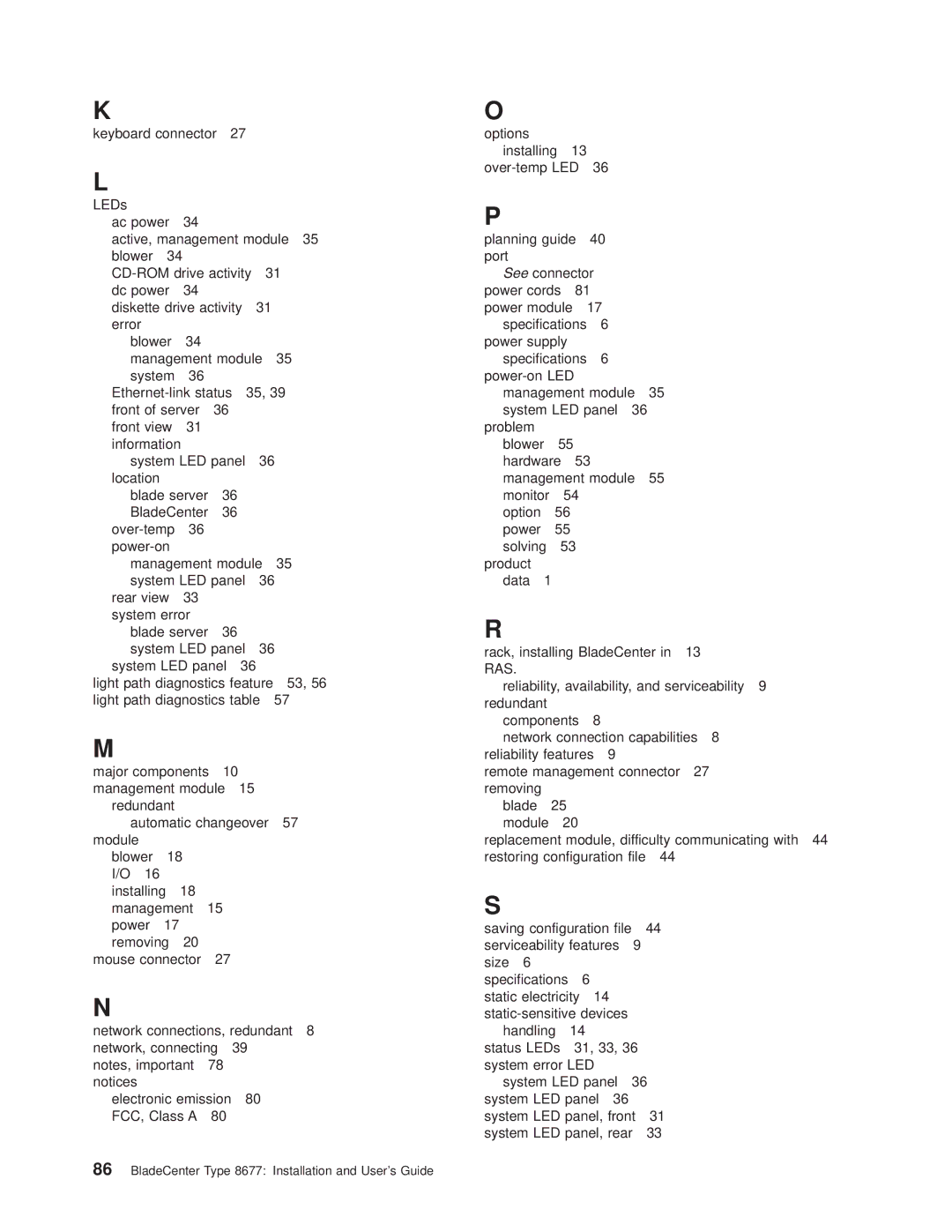 IBM 8677 manual Ras 