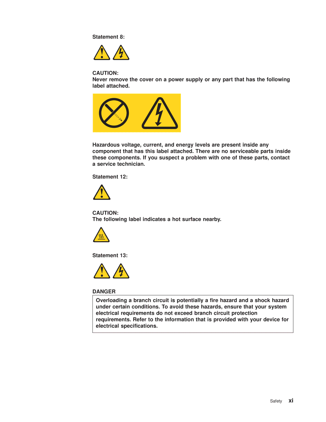 IBM 8677 manual Safety 