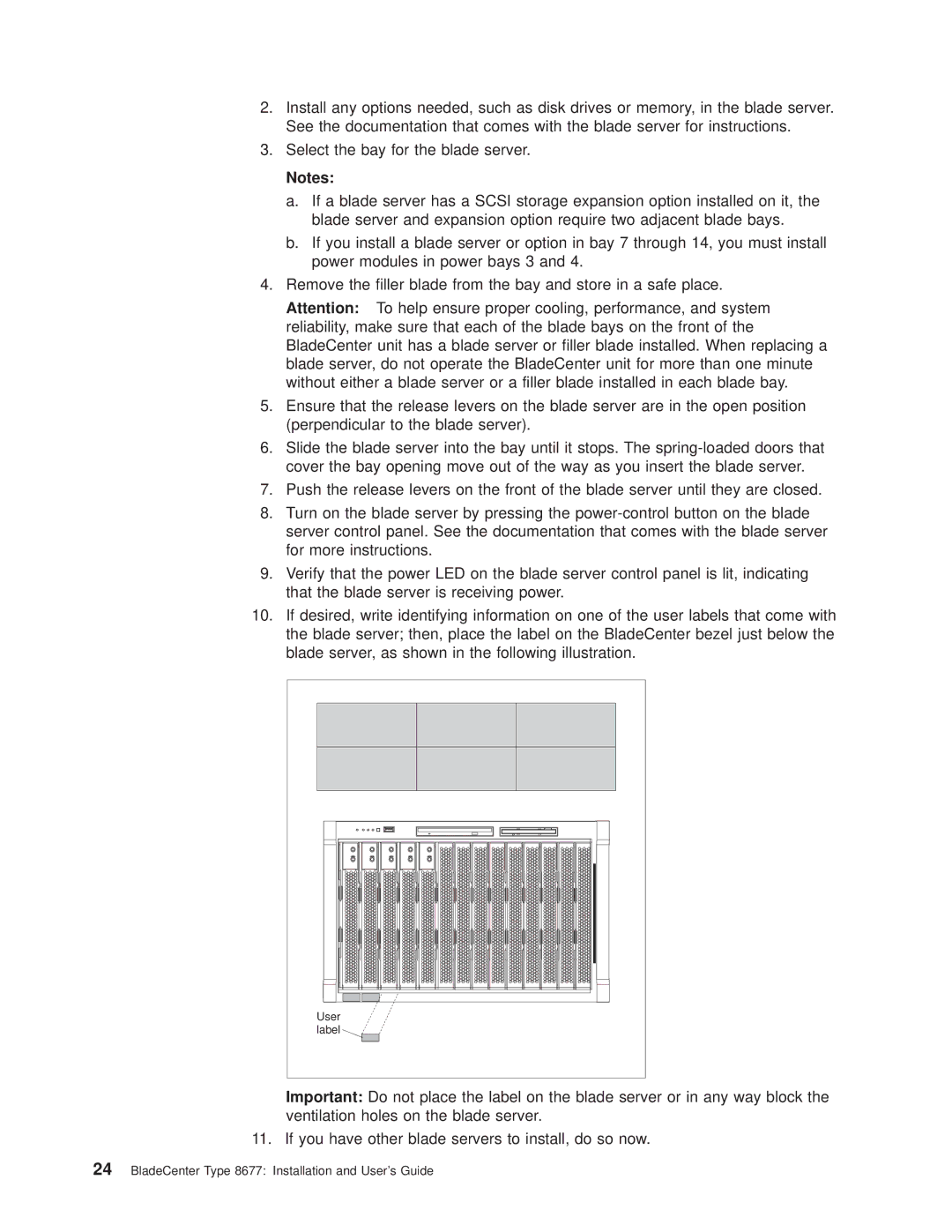 IBM 8677 manual Label 