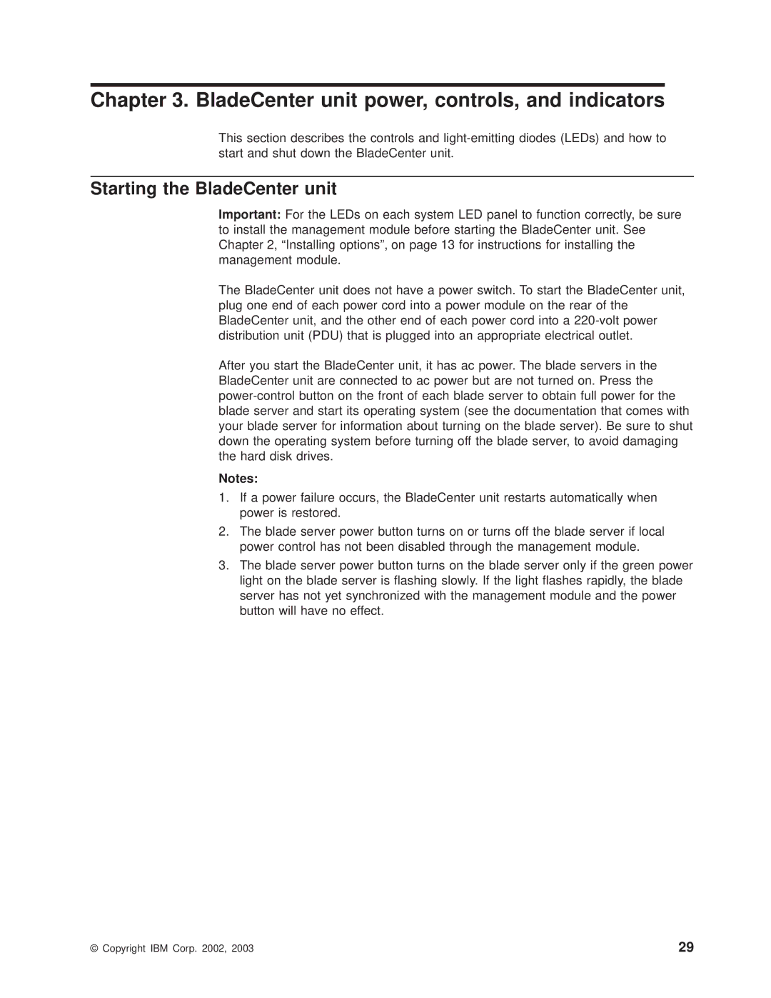 IBM 8677 manual BladeCenter unit power, controls, and indicators, Starting the BladeCenter unit 