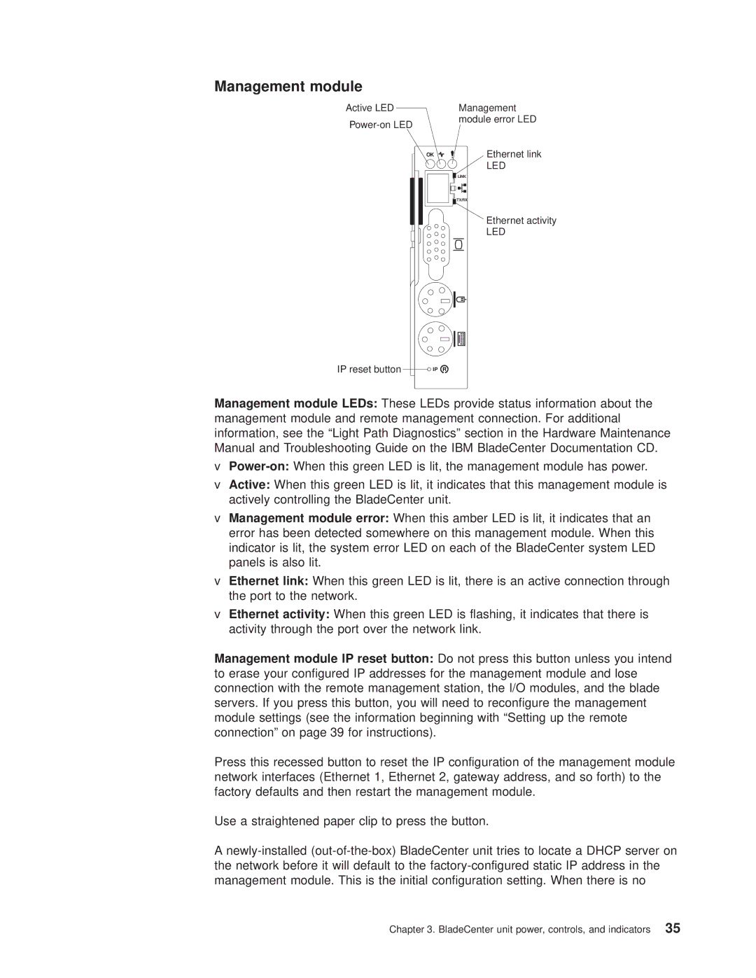 IBM 8677 manual Ethernet activity 