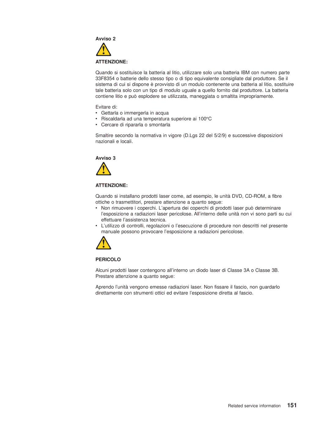 IBM 8682 manual Attenzione 