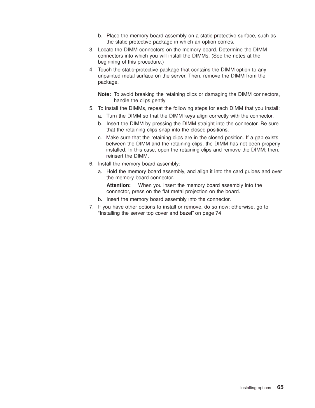 IBM 8682 manual Installing options 