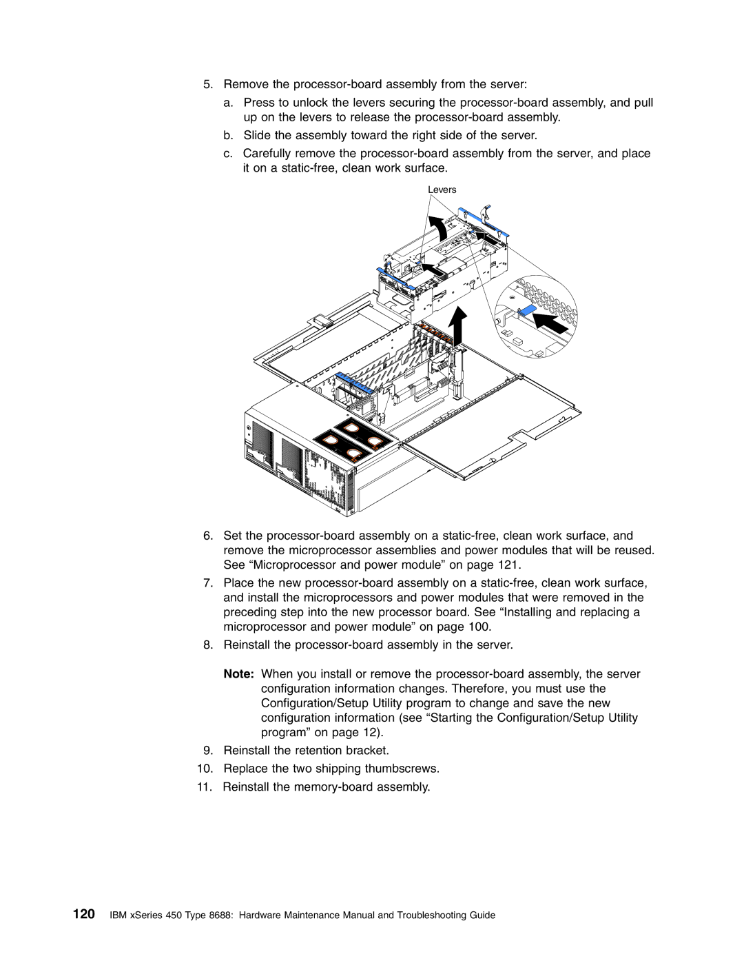 IBM 8688 manual Levers 