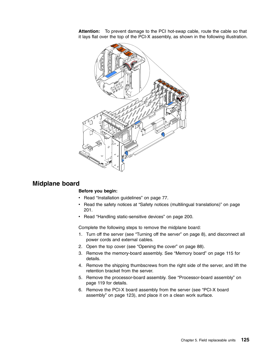 IBM 8688 manual Midplane board 