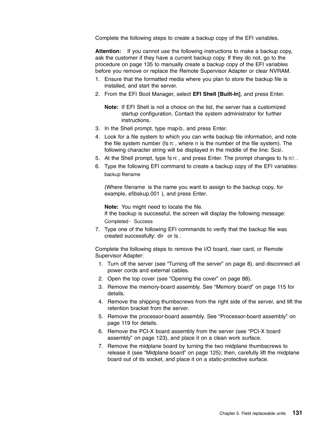 IBM 8688 manual Completed Success 