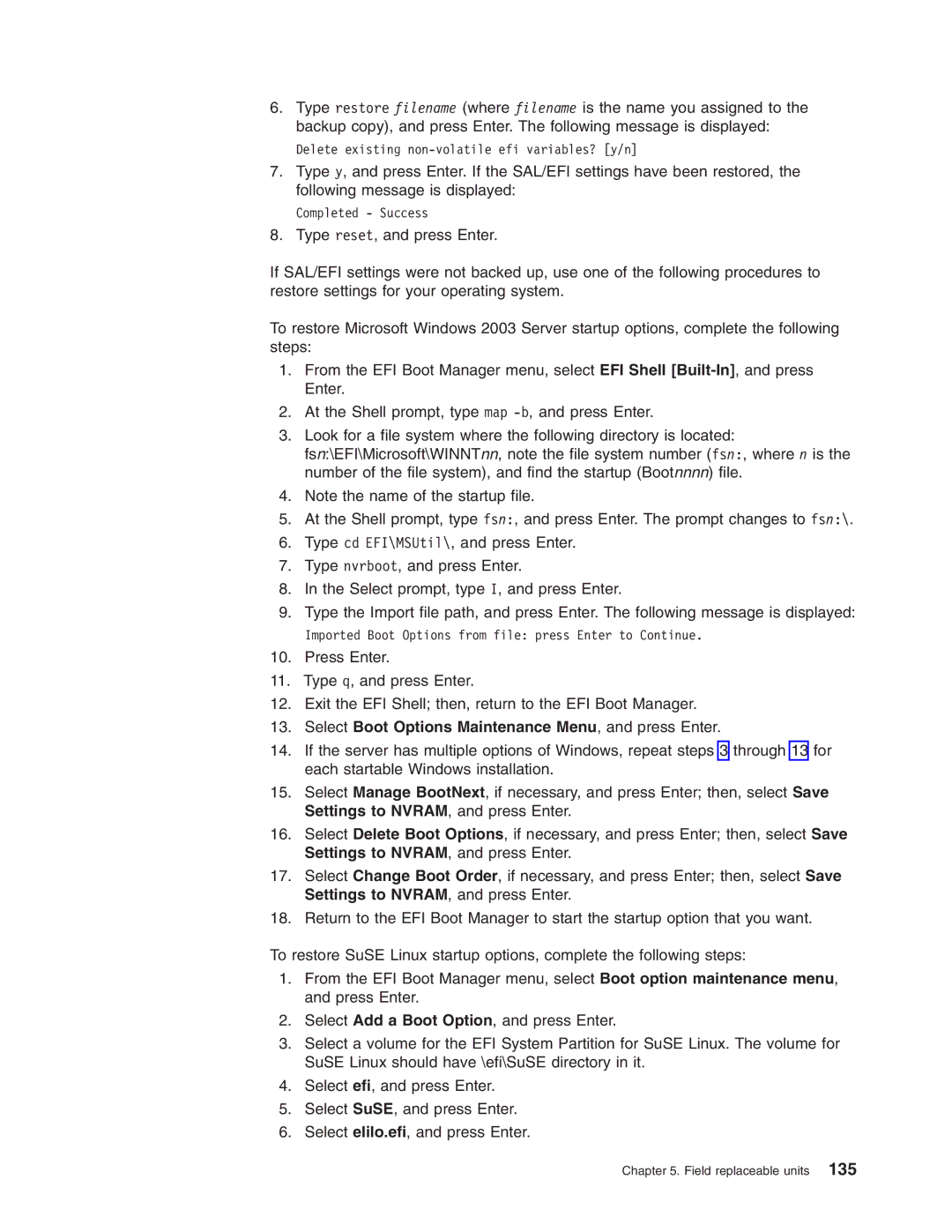 IBM 8688 manual Select Boot Options Maintenance Menu, and press Enter 