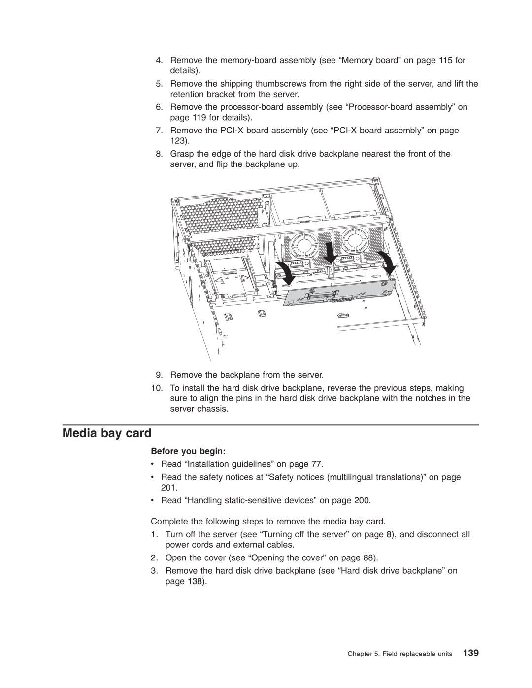 IBM 8688 manual Media bay card 